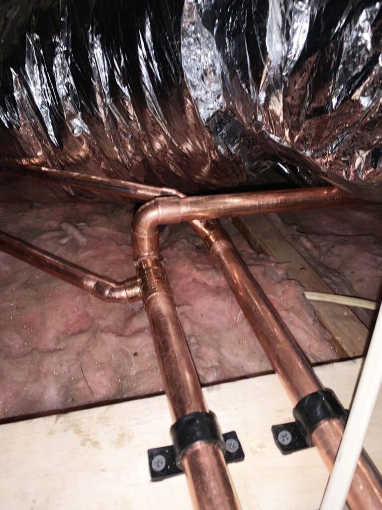 Copper Pipes In Attic