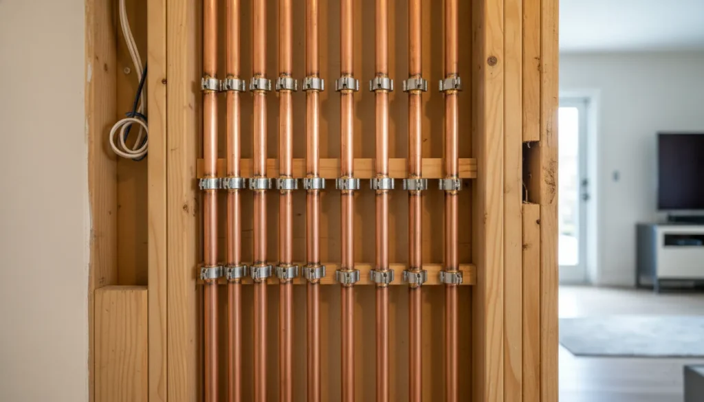 Clean copper repipe installation by Repipe Home Hero in San Diego