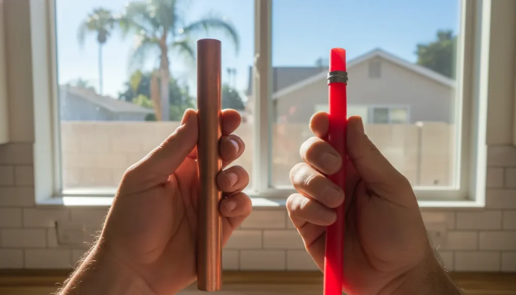 Copper pipe vs PEX pipe comparison for San Diego home repiping