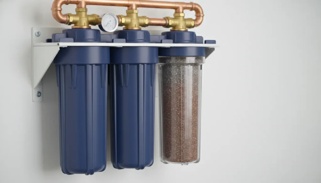 whole house water filter housing with multiple filter cartridge