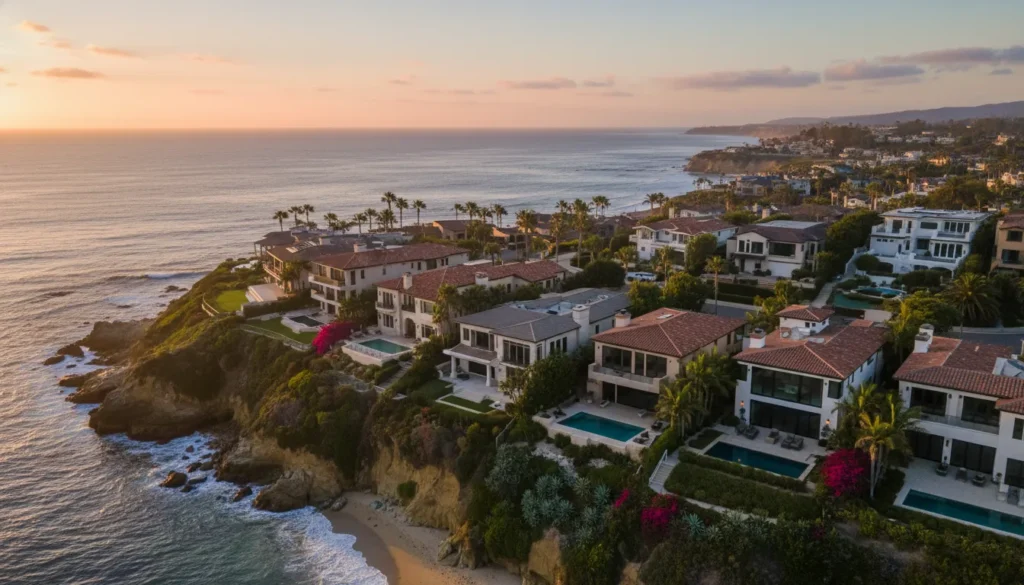 Aerial view of La Jolla coastal neighborhood where whole house repipe protects high-value homes