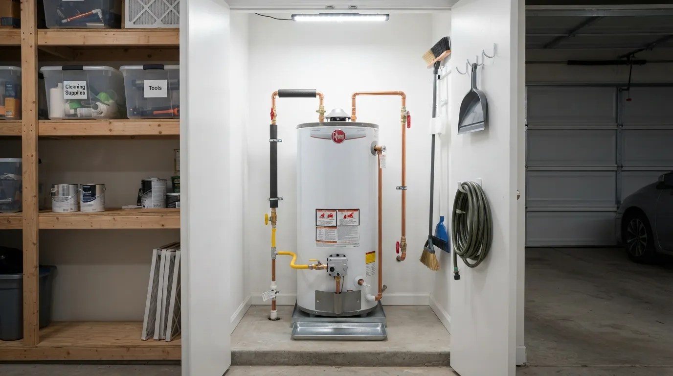 Water heater in a Scripps Ranch home due for inspection or replacement