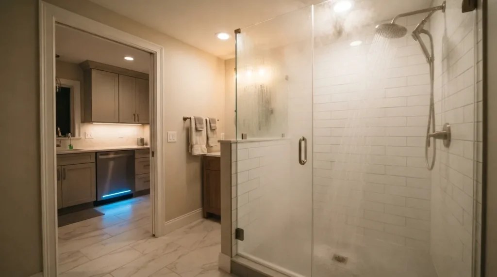 Larger Poway home using hot water in multiple places at once