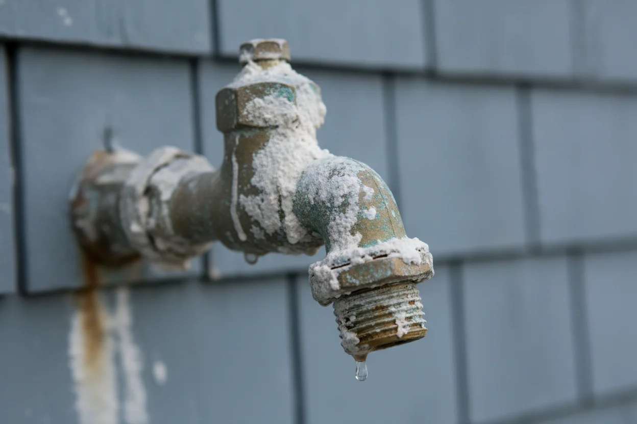 Salt air corrosion on an exterior fitting in a Del Mar coastal home